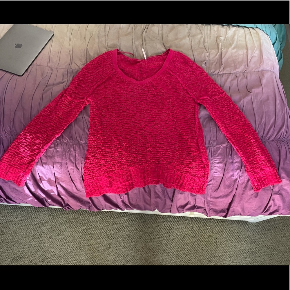 VINTAGE Red/Pink Free People Sweater
